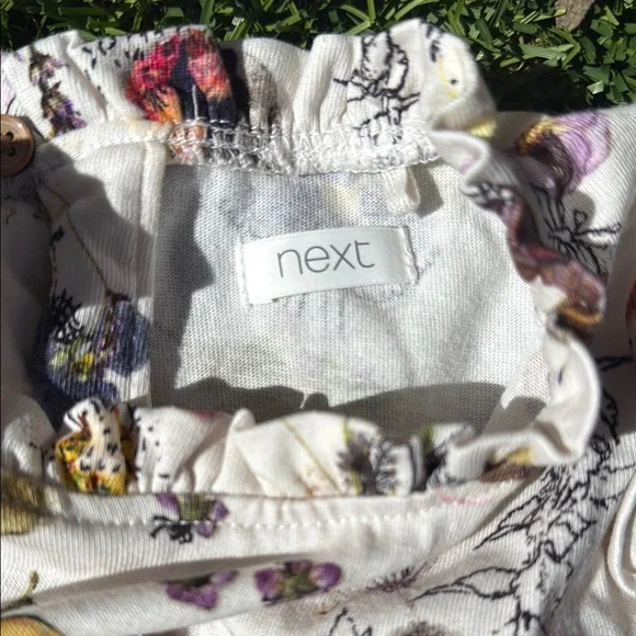 Next (UK) Floral Fairies Print Long Sleeve Dress 3T - Picture 2 of 5